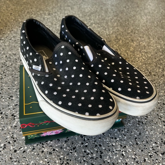 Vans Suede Platform Polka Dot Slip Ons - Picture 1 of 2